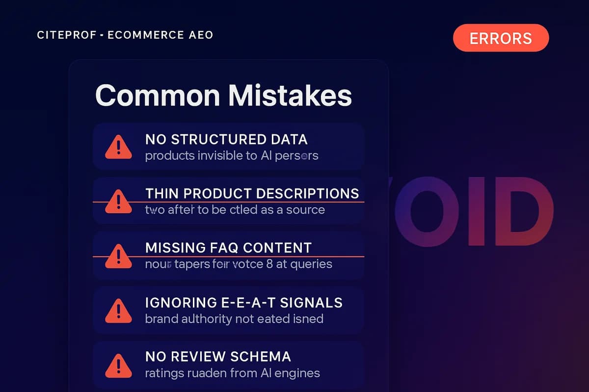 Common AEO mistakes that erase ecommerce progress