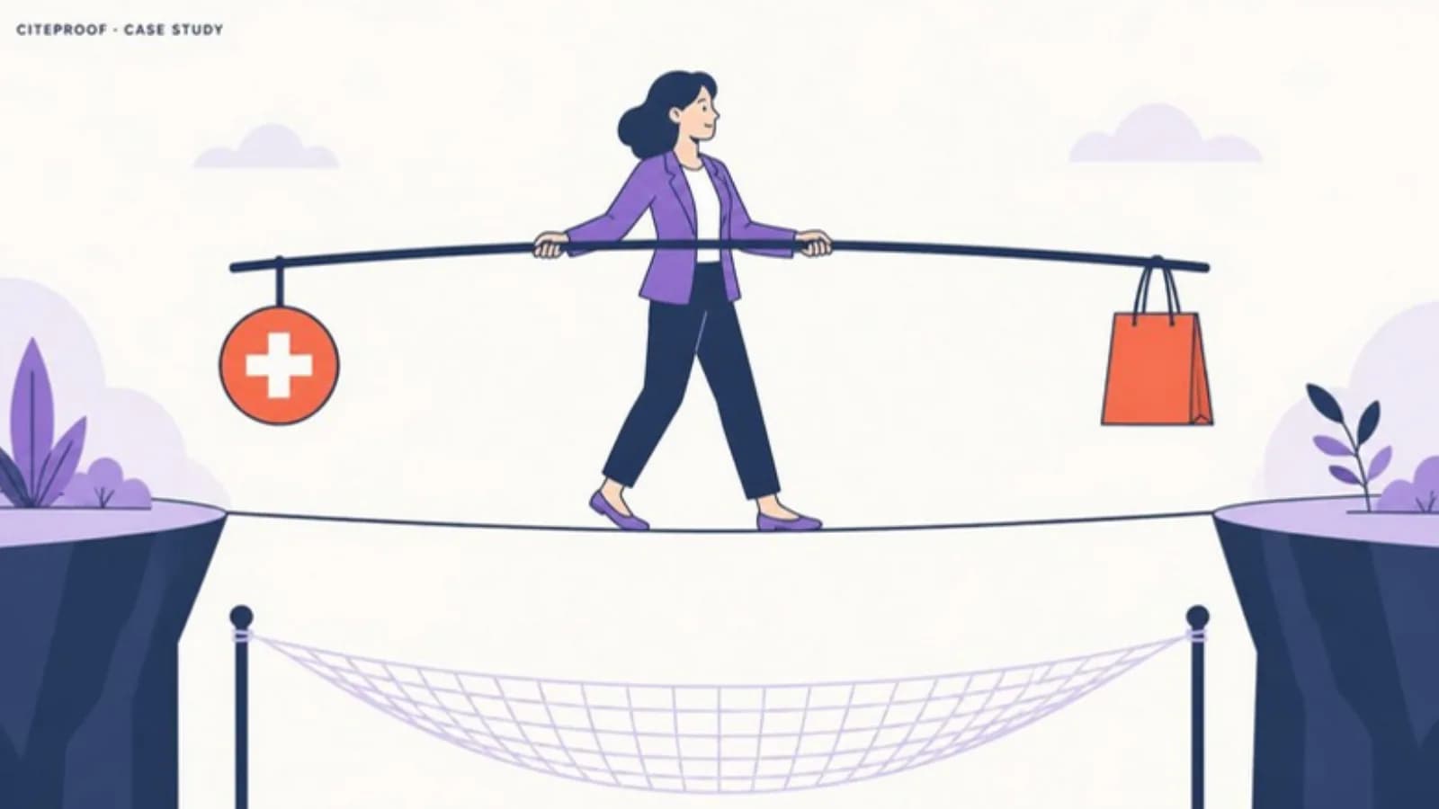 Medical credibility on one end of the pole, conversion on the other: the balance every wellness page had to hold