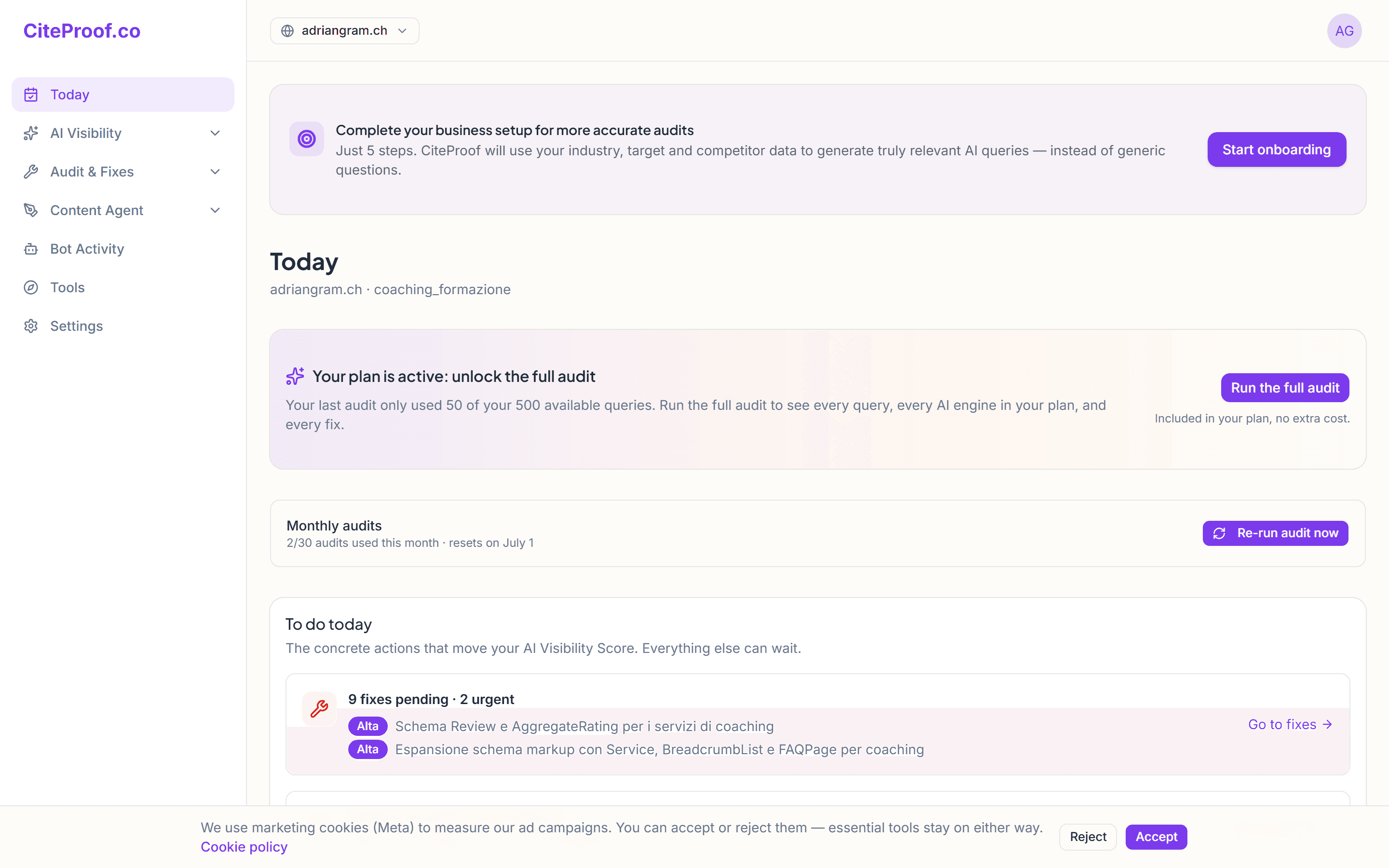 Your first visibility audit