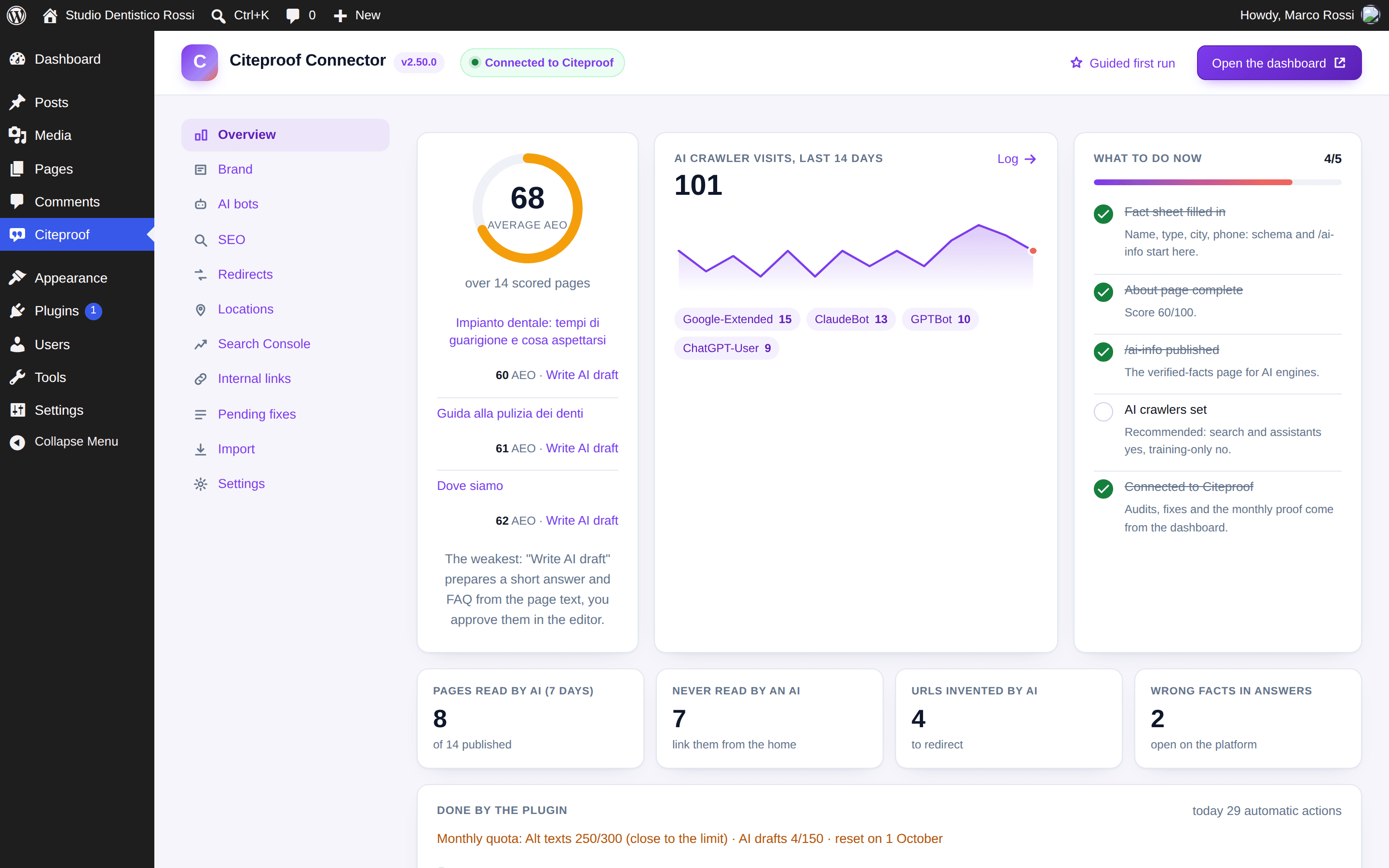 The Overview of the Citeproof Connector plugin