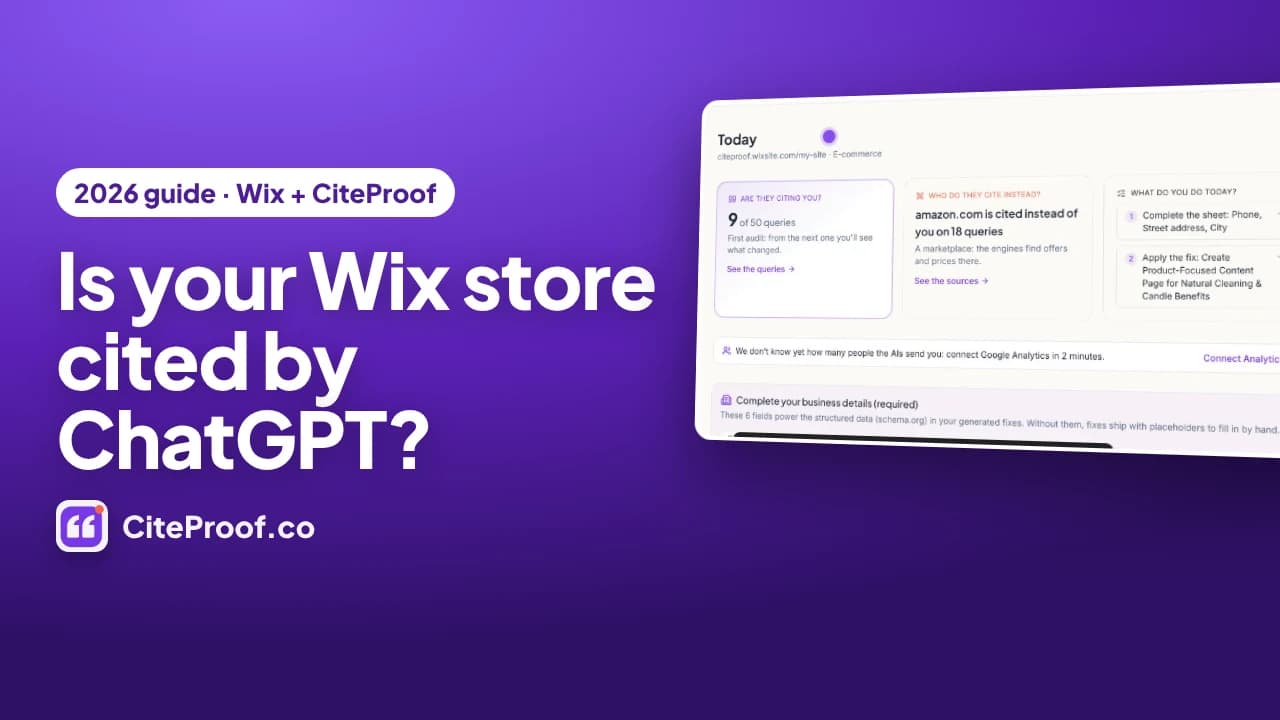 How to Get Your Wix Store Cited by ChatGPT (2026 Guide)